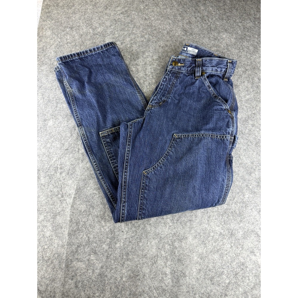 Carhartt Jeans Mens 30x32 Denim‎ Double Knee Carpenter Pants BD4944M
